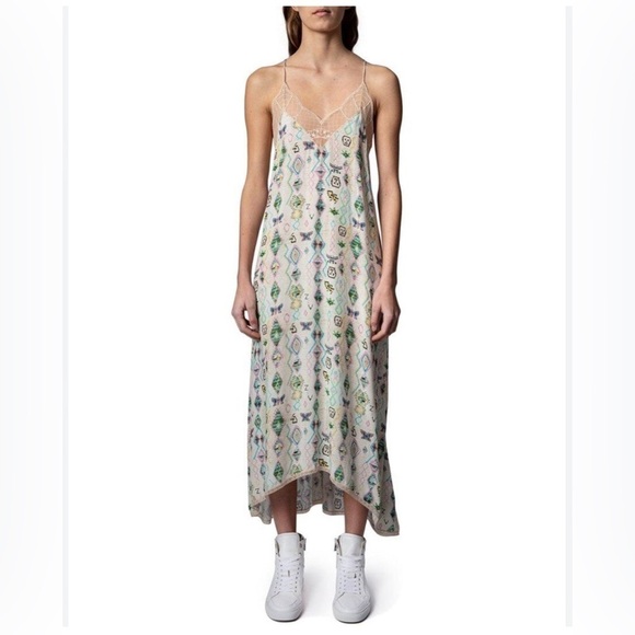 ZADIG & VOLTAIRE Women maxi high low multicolor dress size S - Picture 1 of 13